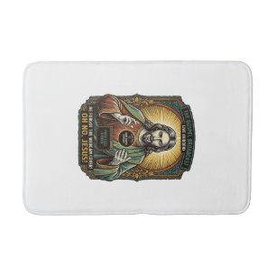 Jesus Black Screen Forgotten Webcam Cover Virtual Bath Mat