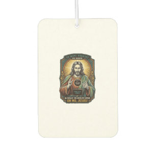 Jesus Black Screen Forgotten Webcam Cover Virtual Car Air Freshener