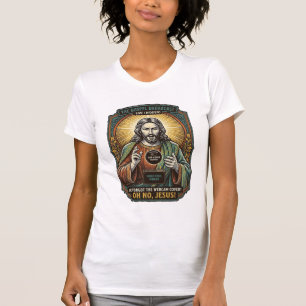 Jesus Black Screen Forgotten Webcam Cover Virtual T-Shirt