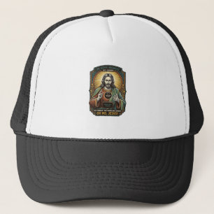 Jesus Black Screen Forgotten Webcam Cover Virtual Trucker Hat