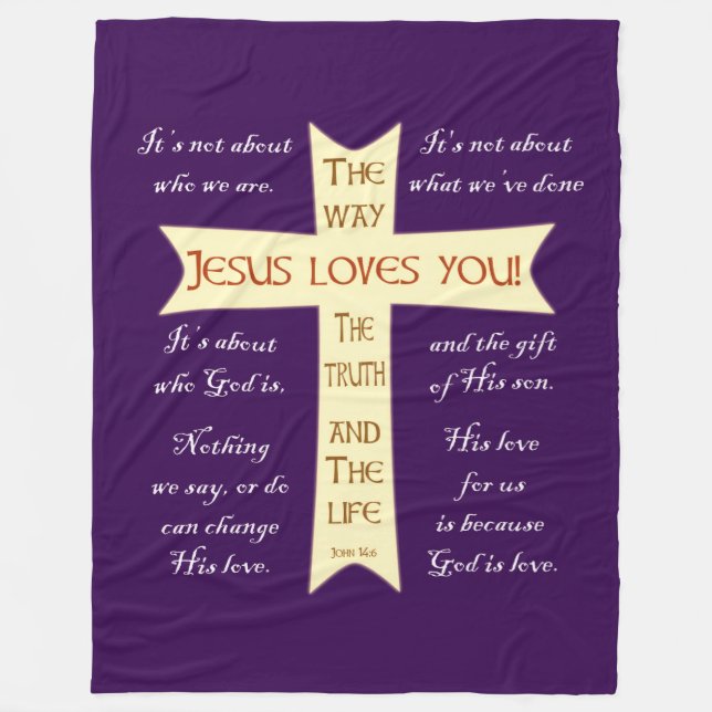 Jesus Blanket- Purple Fleece (Front)
