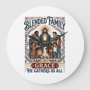 Jesus Blended Family Stepfamily Shirt Christian Gr Large Clock