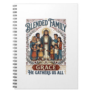 Jesus Blended Family Stepfamily Shirt Christian Gr Notebook