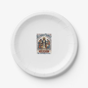 Jesus Blended Family Stepfamily Shirt Christian Gr Paper Plate