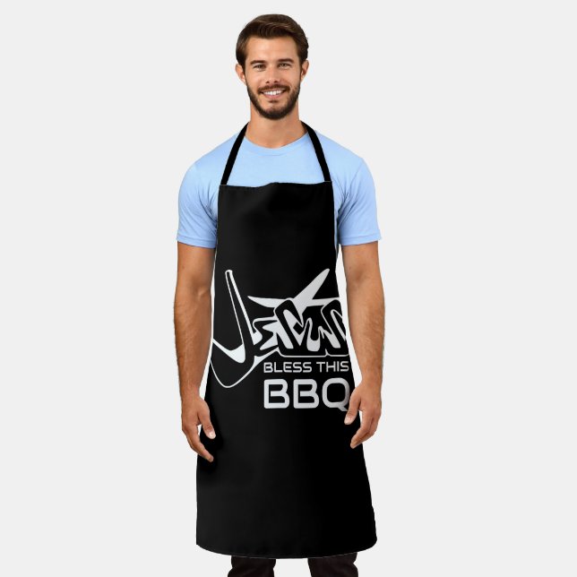 Jesus Bless This BBQ Apron (Worn)