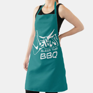 Jesus Bless This BBQ Apron
