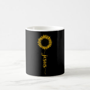 Jesus Blessed Thankful Christian Faith Sunflower Coffee Mug