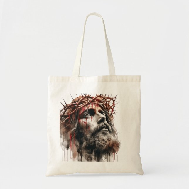 jesus blessing tote bag (Front)