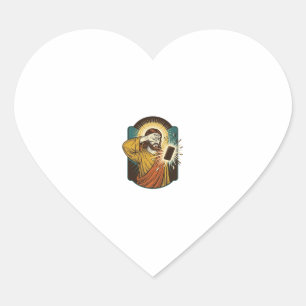Jesus Blinding Max Phone Brightness Midnight Scrol Heart Sticker
