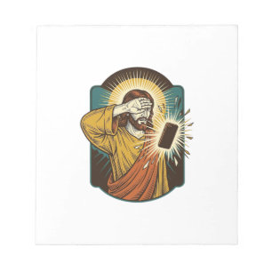 Jesus Blinding Max Phone Brightness Midnight Scrol Notepad