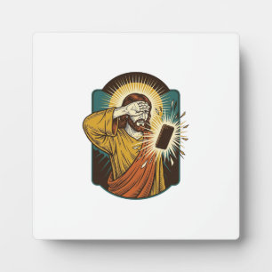 Jesus Blinding Max Phone Brightness Midnight Scrol Plaque