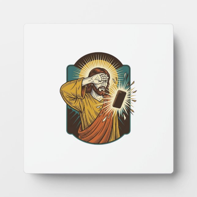Jesus Blinding Max Phone Brightness Midnight Scrol Plaque (Front)