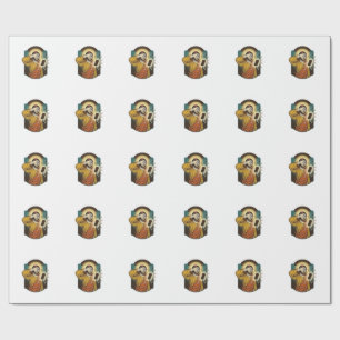 Jesus Blinding Max Phone Brightness Midnight Scrol Wrapping Paper