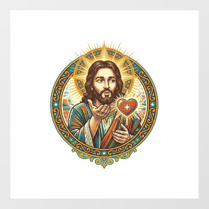 Jesus Blowing Kiss Red Heart Like Button Humor_1