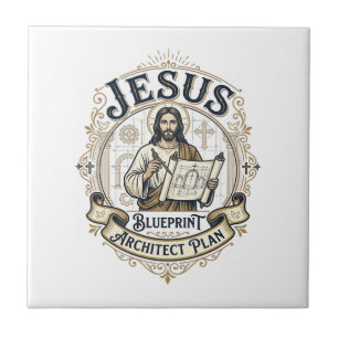 Jesus Blueprint Architect Plan Jesus Blueprint Arc Ceramic Tile