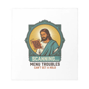 Jesus Blurry QR Code Wont Scan Menu Tech Humor_1 Notepad