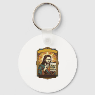 Jesus Blurry Stairs Captcha Test Tech Security Hum Key Ring