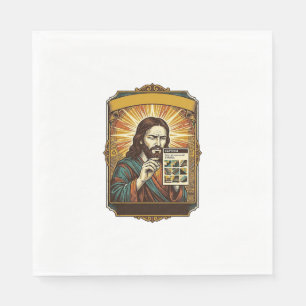 Jesus Blurry Stairs Captcha Test Tech Security Hum Napkin