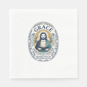 Jesus Book Club Reading Community Graphic Tee Chri Napkin
