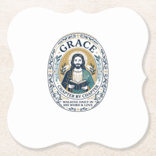 Jesus Book Club Reading Community Graphic Tee Chri Paper Coaster