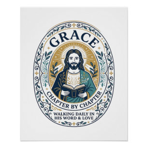 Jesus Book Club Reading Community Graphic Tee Chri Poster