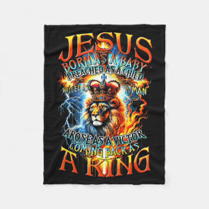 Jesus Born As A Baby, Preached As A Child, Killed Fleece Blanket