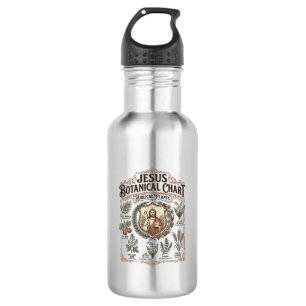Jesus Botanical Chart Biblical Plants Jesus Botani 532 Ml Water Bottle