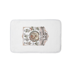 Jesus Botanical Chart Biblical Plants Jesus Botani Bath Mat