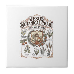 Jesus Botanical Chart Biblical Plants Jesus Botani Ceramic Tile
