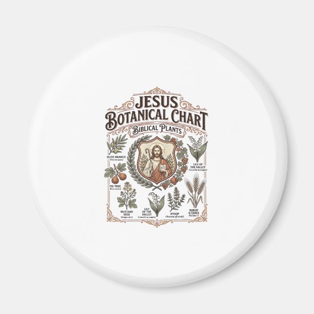 Jesus Botanical Chart Biblical Plants Jesus Botani Magnet (Front)