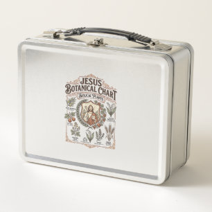 Jesus Botanical Chart Biblical Plants Jesus Botani Metal Lunch Box
