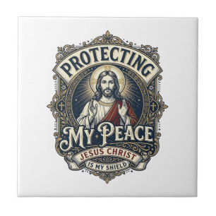 Jesus Boundaries Self Respect Shirt Faith Based De Ceramic Tile