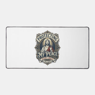 Jesus Boundaries Self Respect Shirt Faith Based De Desk Mat