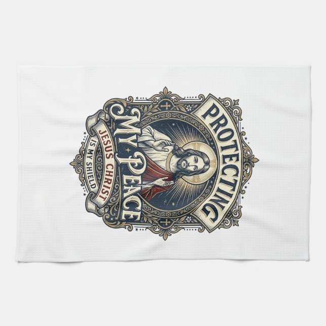 Jesus Boundaries Self Respect Shirt Faith Based De Tea Towel (Horizontal)