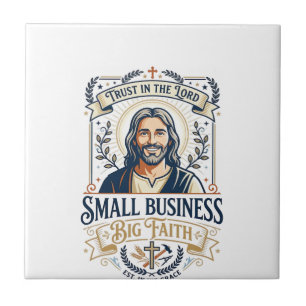 Jesus Boutique Small Business Owner Shirt Christia Ceramic Tile