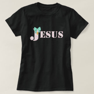 Jesus Bow Christian T-Shirt | Pink Coquette Faith