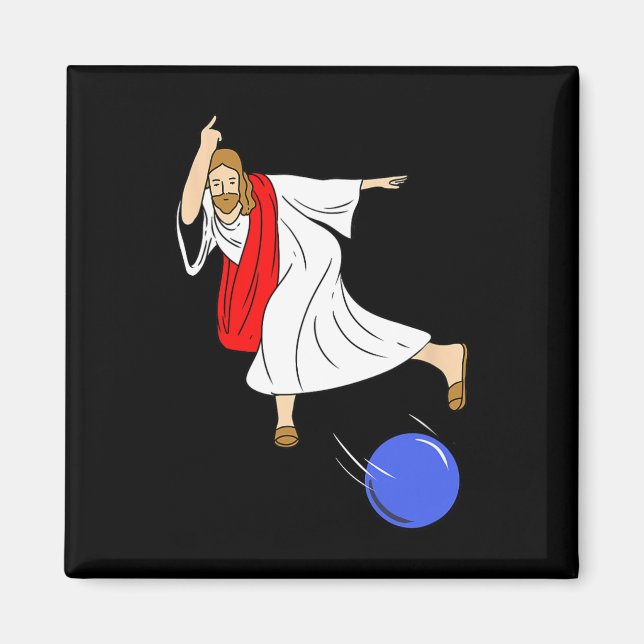 Jesus Bowling Christmas Bowling  Magnet (Front)