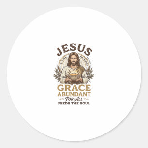 Jesus Bowling Vintage Shirt Christian Graphic_1 Classic Round Sticker
