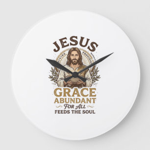 Jesus Bowling Vintage Shirt Christian Graphic_1 Large Clock