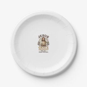 Jesus Bowling Vintage Shirt Christian Graphic_1 Paper Plate