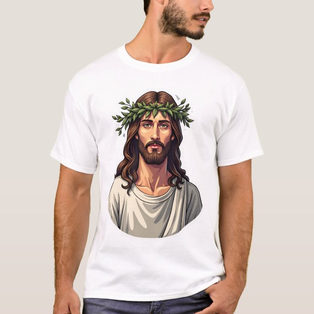 Jesus Branch Crest Vintage Engraving Tee (Front)