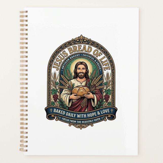 Jesus Bread Of Life Jesus Bread Life Bakery Christ Planner (Front)