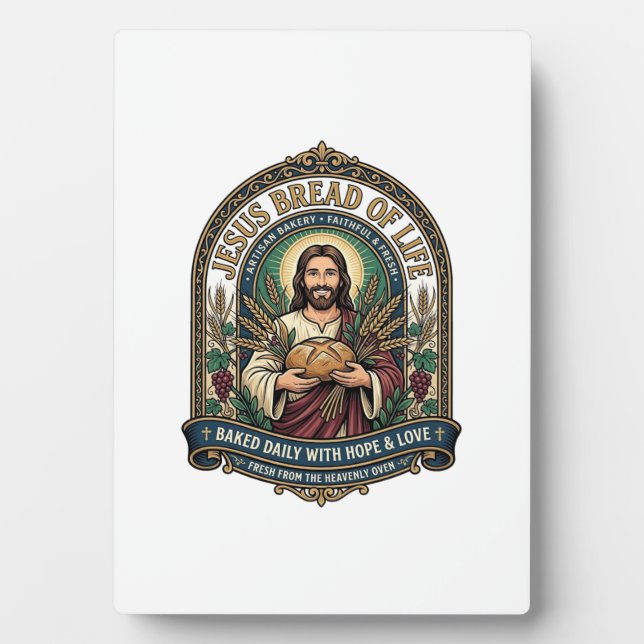 Jesus Bread Of Life Jesus Bread Life Bakery Christ Plaque (Front)