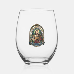 Jesus Bread Of Life Jesus Bread Life Bakery Christ Stemless Wine Glass