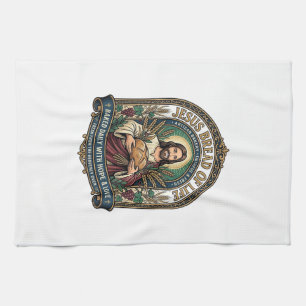 Jesus Bread Of Life Jesus Bread Life Bakery Christ Tea Towel