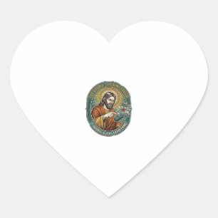 Jesus Broken Double Clicking Mouse IT Office Tech Heart Sticker