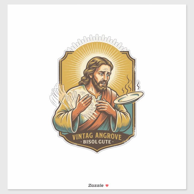 Jesus Burned Finger Taking Plate Out Microwave Kit (Sheet)