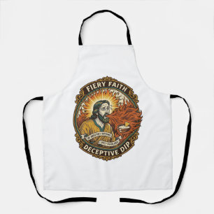 Jesus Burning Mouth Super Spicy Party Dip Humor_1 Apron