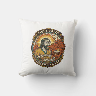 Jesus Burning Mouth Super Spicy Party Dip Humor_1 Cushion
