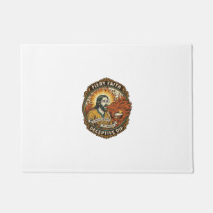 Jesus Burning Mouth Super Spicy Party Dip Humor_1 Doormat